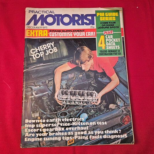 Practical Motorist Magazine December 1975 (1244) Reliant Kitten Escort Fiat 131