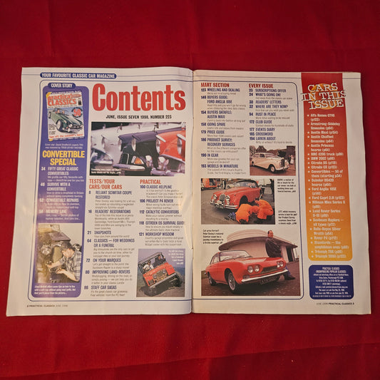 Practical Classics Magazine June 1998 (1244) Convertible Special TR6 Scimitar