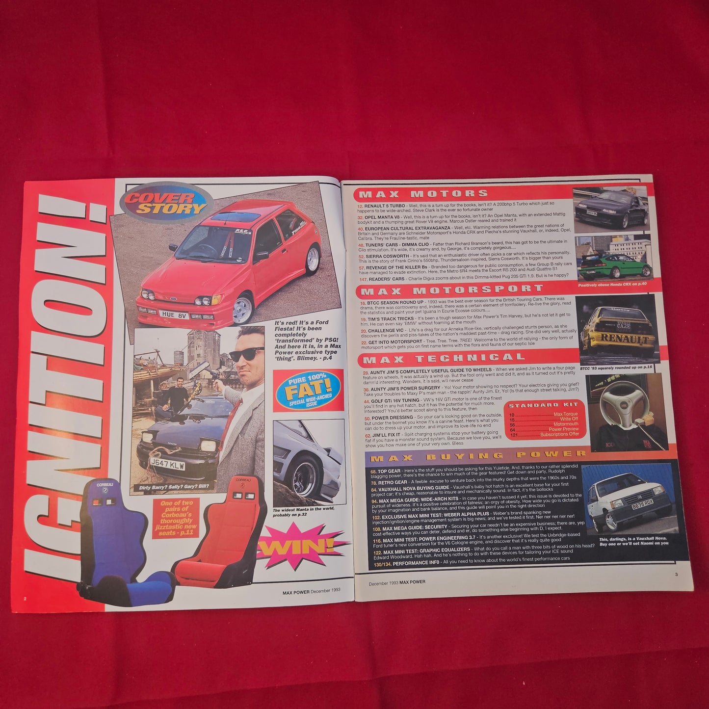 Max Power Magazine December 1993 (1247) PSG Fiesta Turbo Metro 6R4 RS200