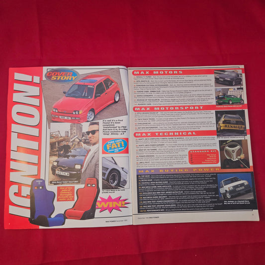 Max Power Magazine December 1993 (1247) PSG Fiesta Turbo Metro 6R4 RS200