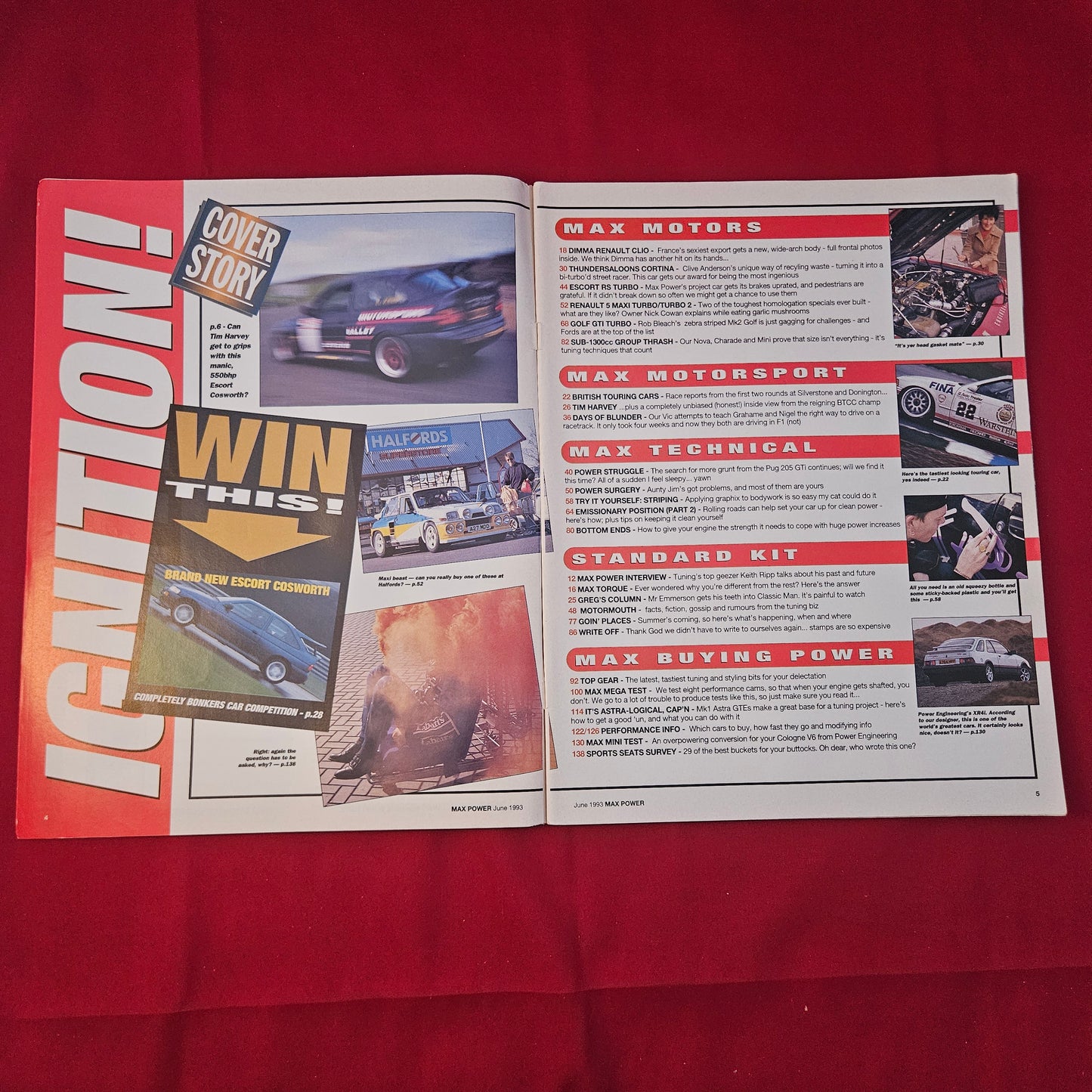 Max Power Magazine June 1993 (1247) 550bhp Escort Cosworth Tim Harvey