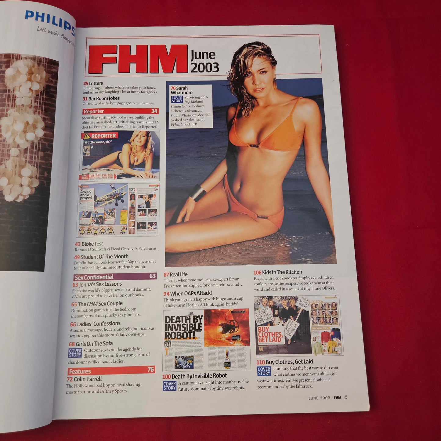 FHM Magazine June 2003 (1248) Sarah Whatmore Colin Farrell Matrix Monica Bellucci