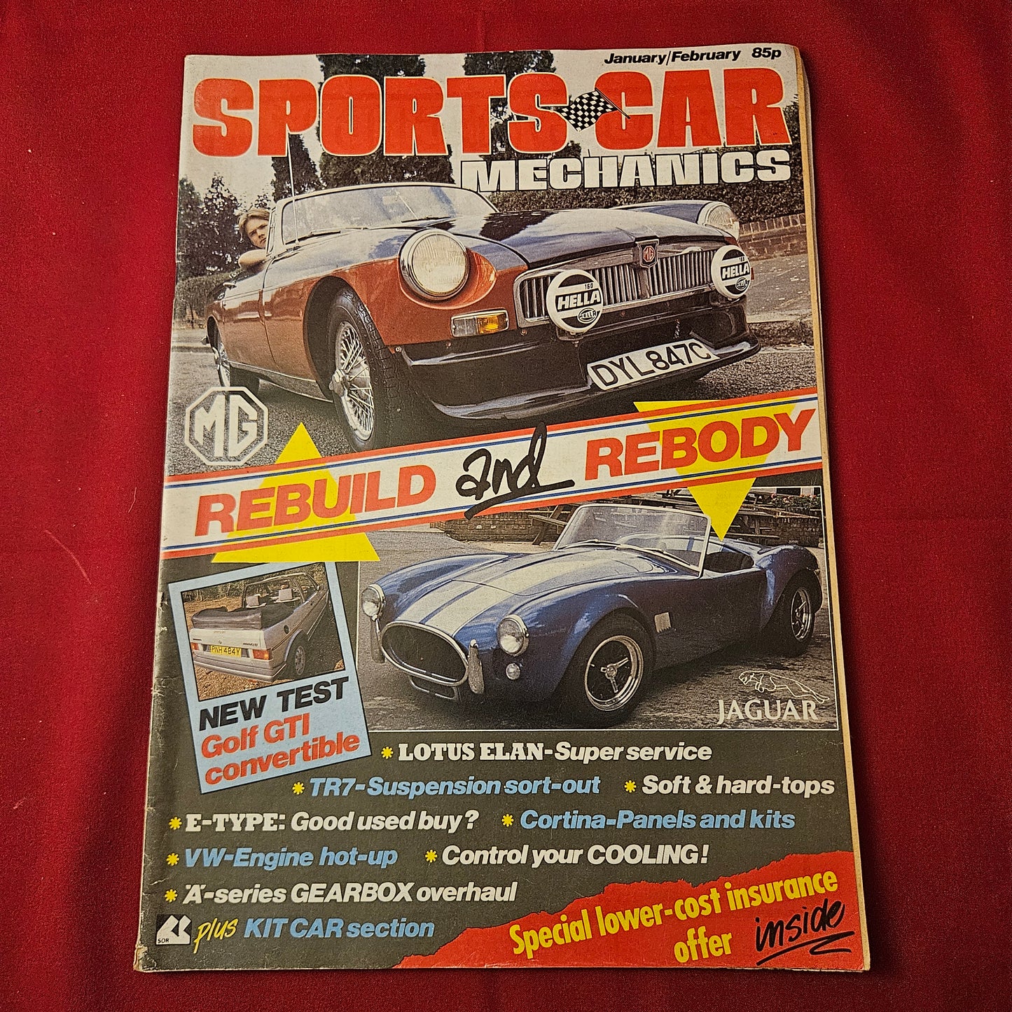 Sports Car Mechanics January/February 1984 (1257) MG Rebuild Golf GTi TR7 E-Type