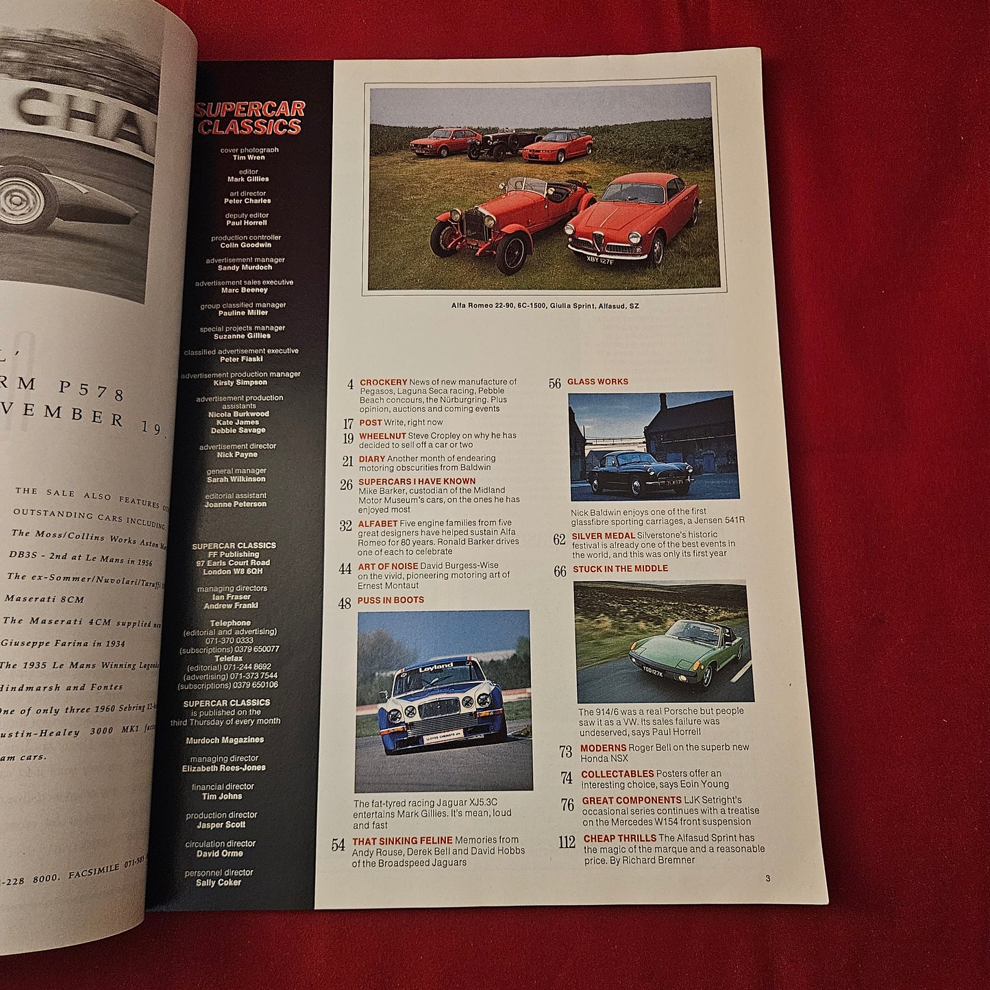 Supercar Classics October 1990 (1257) Five Ages Of Alfa Romeo Jaguar XJ5.3C