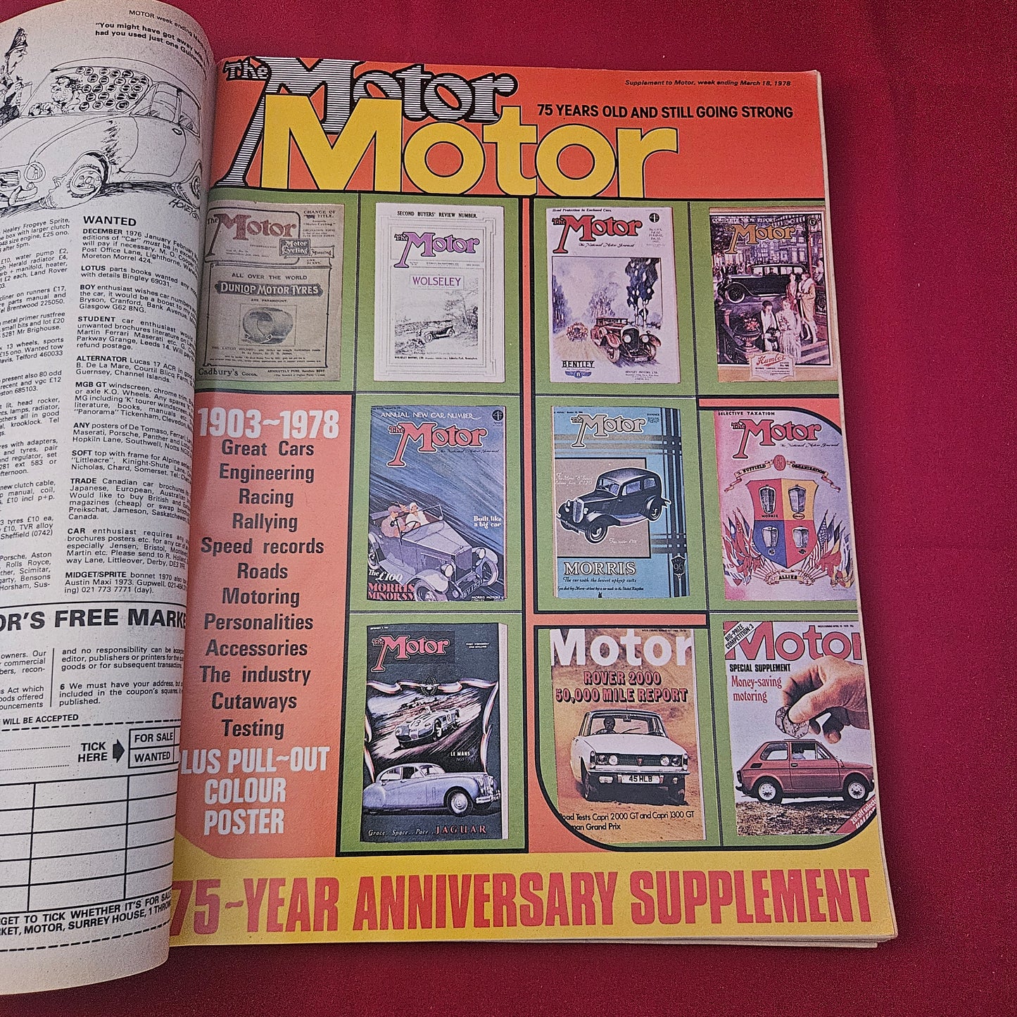 Motor Magazine March 18 1978 (1264) 75th Anniversary Issue Panther Six Jaguar