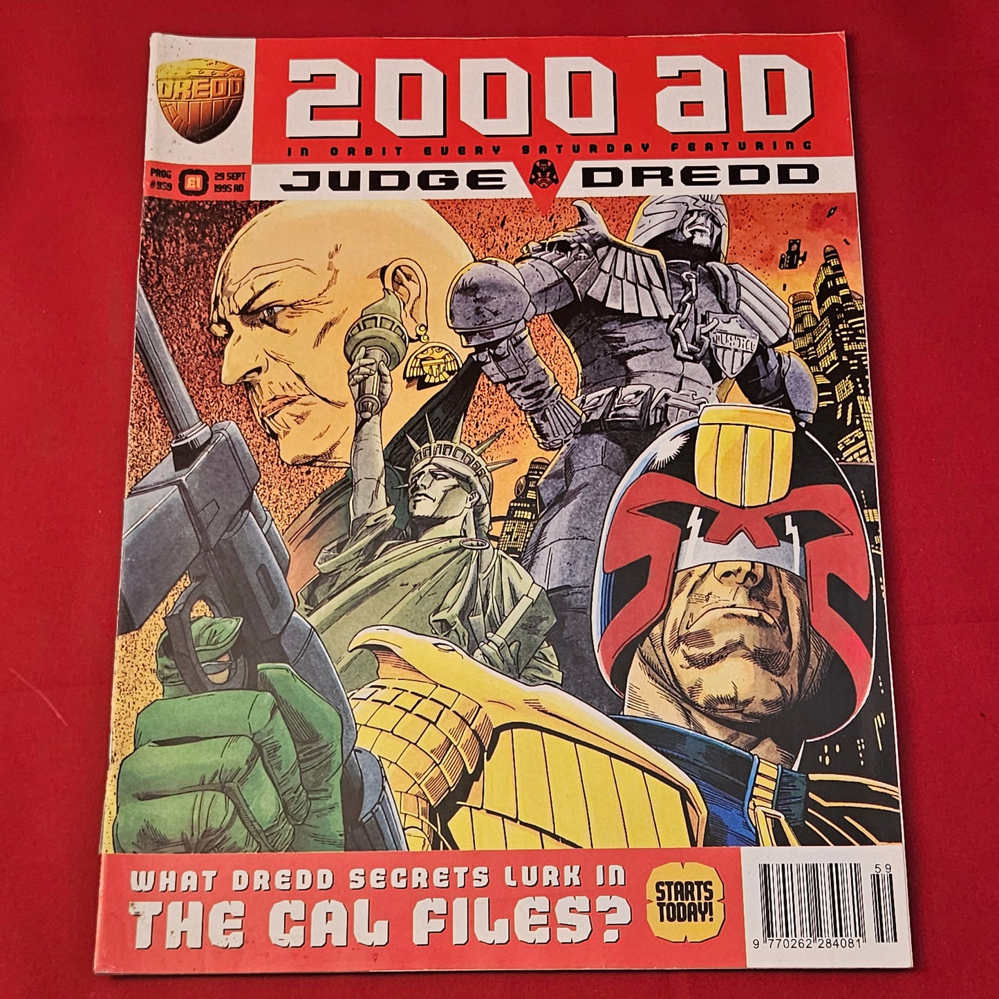 2000 AD Comic Magazine Prog 959 29 Sept 1995 (1266) Judge Dredd Cal Files Sci-Fi