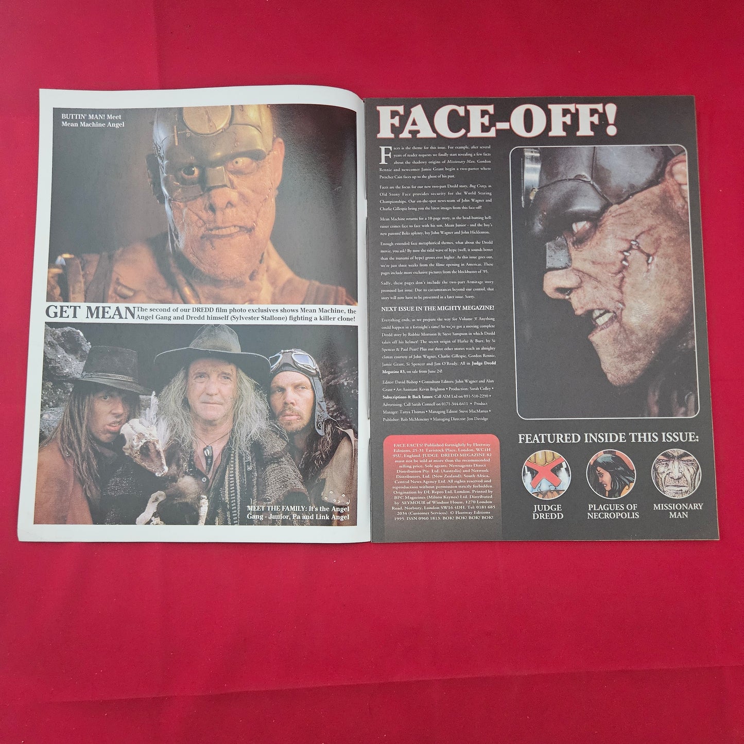 Judge Dredd Megazine No. 82 23 June 1995 (1266) Mean Machine Stallone Movie Photos