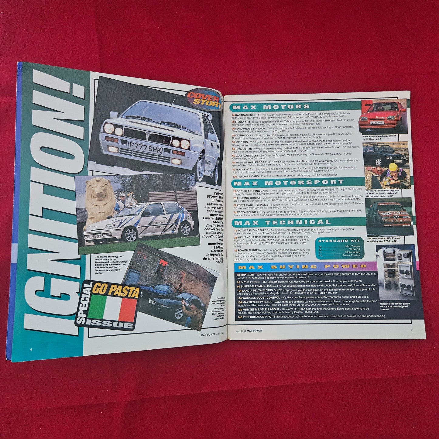 Max Power Magazine June 1994 (1267) Lancia Delta Integrale Gartrac Escort Nova
