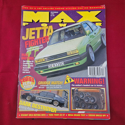 Max Power Magazine December 1994 (1267) VW Jetta Fighter Rover V8 Sierra Cosworth