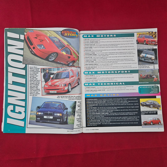 Max Power Magazine October 1994 (1267) Ferrari F40 Hormann Astra GTE Mi16