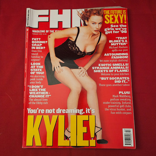 FHM Magazine February 1998 (1271) Kylie Minogue Mark Wahlberg Michael Madsen