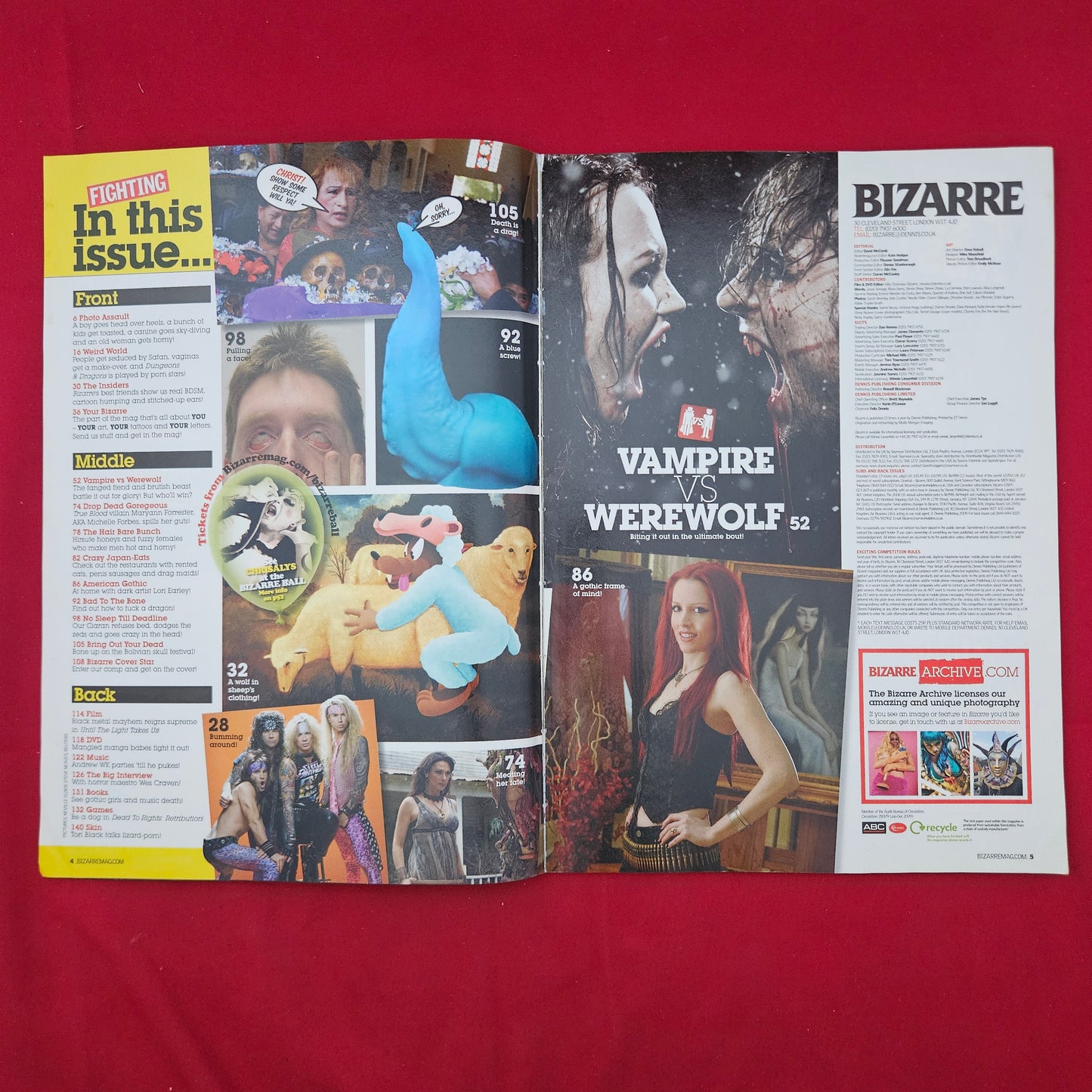 Bizarre Magazine May 2010 (1274) Vampire vs Werewolf True Blood Wes Craven