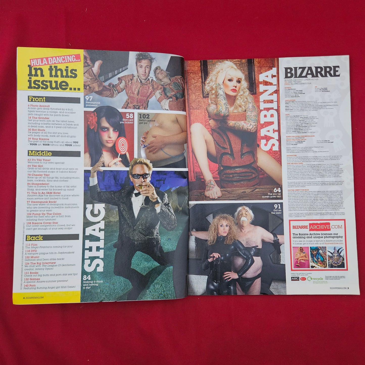 Bizarre Magazine August 2010 (1274) Sabina Kelley Steampunk Poster Included