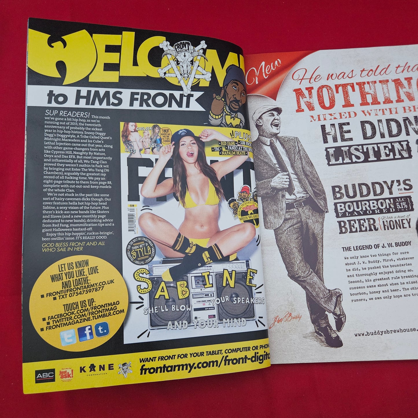 FRONT Magazine Issue 187 (1275) Sabine Wu-Tang Clan Panic! At The Disco