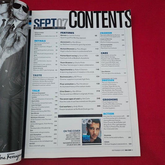GQ Magazine UK September 2007 (1276) Clive Owen Banksy Richard Branson Pixar