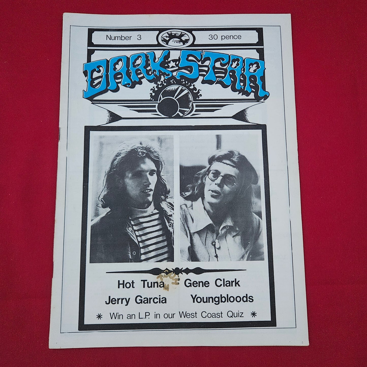Dark Star Magazine June 1976 (1277) Vol 1 No 3 Jerry Garcia Gene Clark Hot Tuna