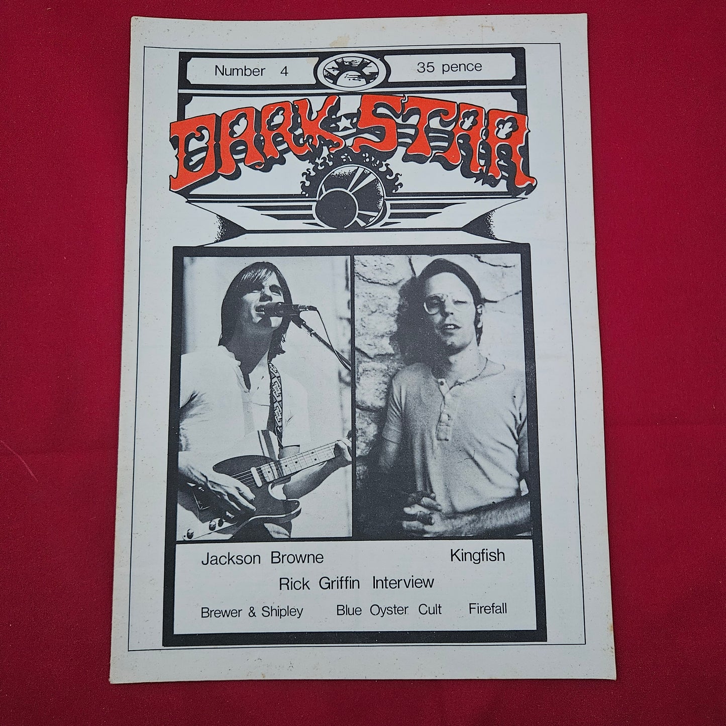 Dark Star Magazine August 1976 (1277) Vol 1 No 4 Jackson Browne Rick Griffin