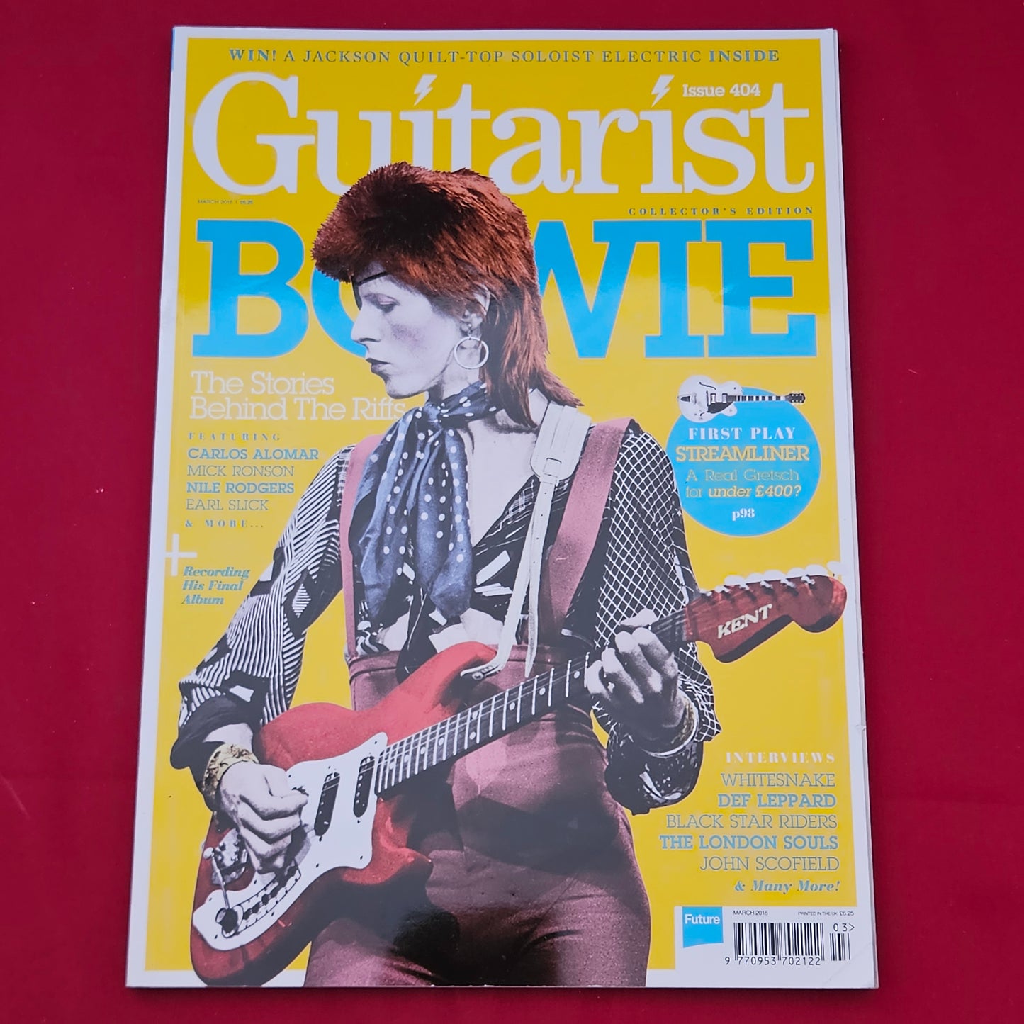 Guitarist Magazine March 2016 (1281) Issue 404 David Bowie Tribute Gretsch