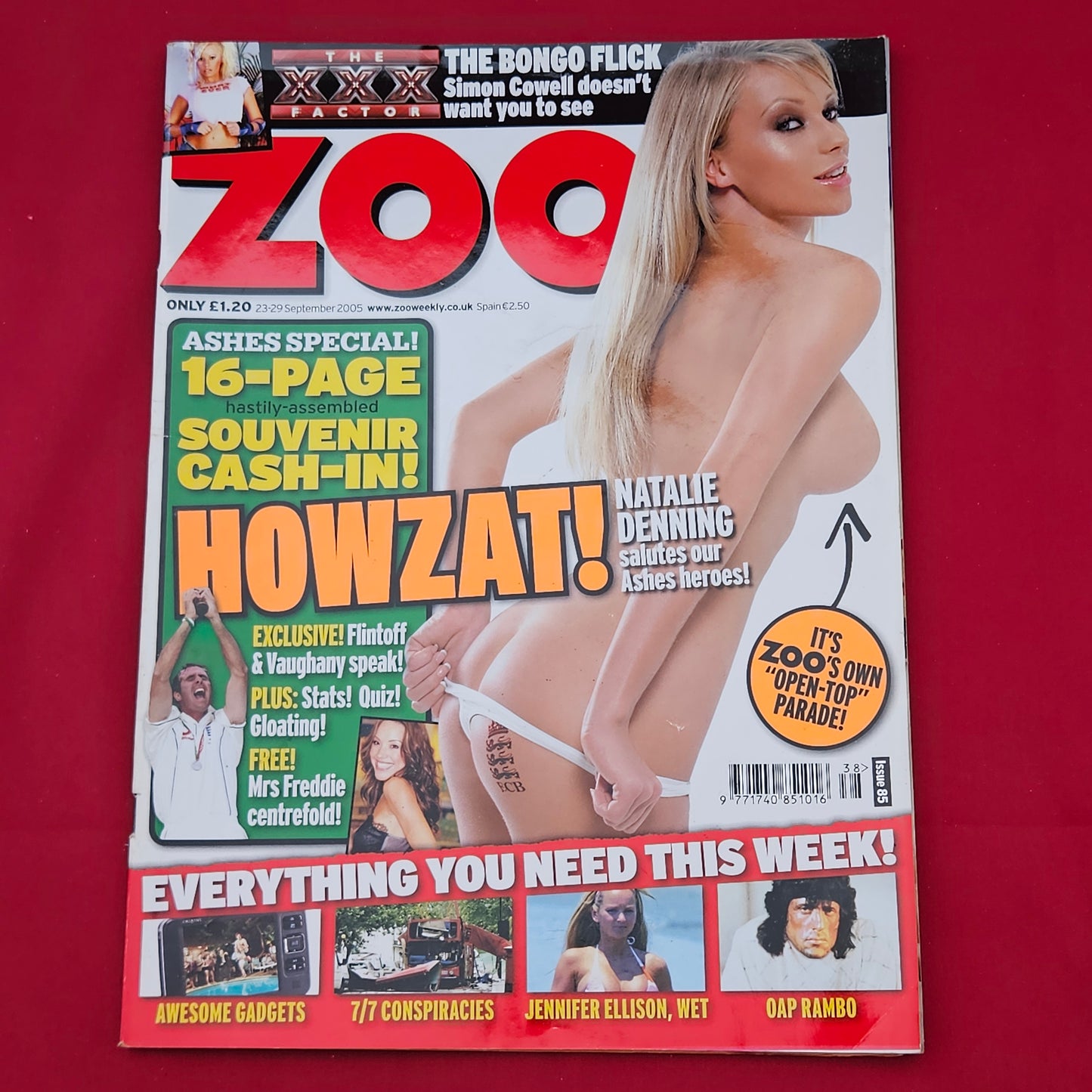 ZOO Magazine 23-29 September 2005 (1282) Natalie Denning The Ashes Cricket