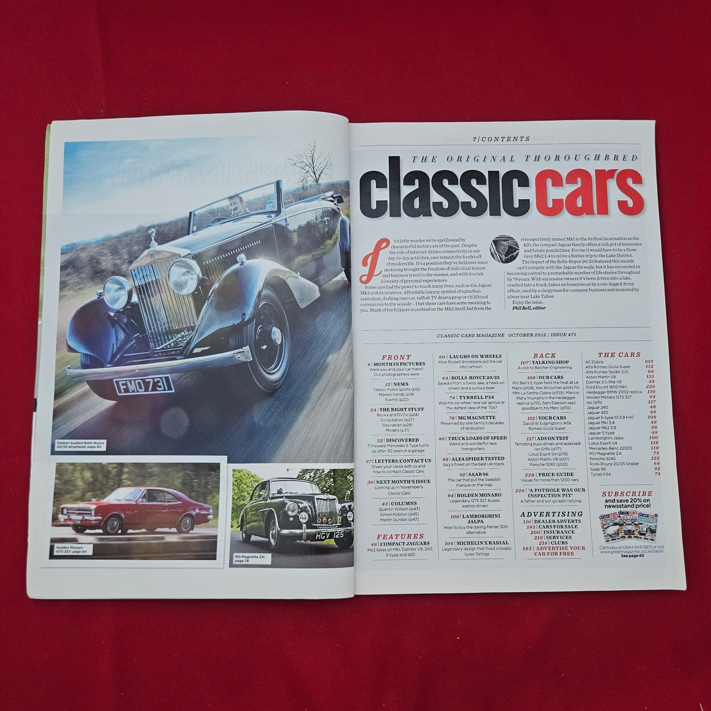 Classic Cars Magazine October 2012 (1285) Jaguars Mk2 Lamborghini Jalpa Monaro