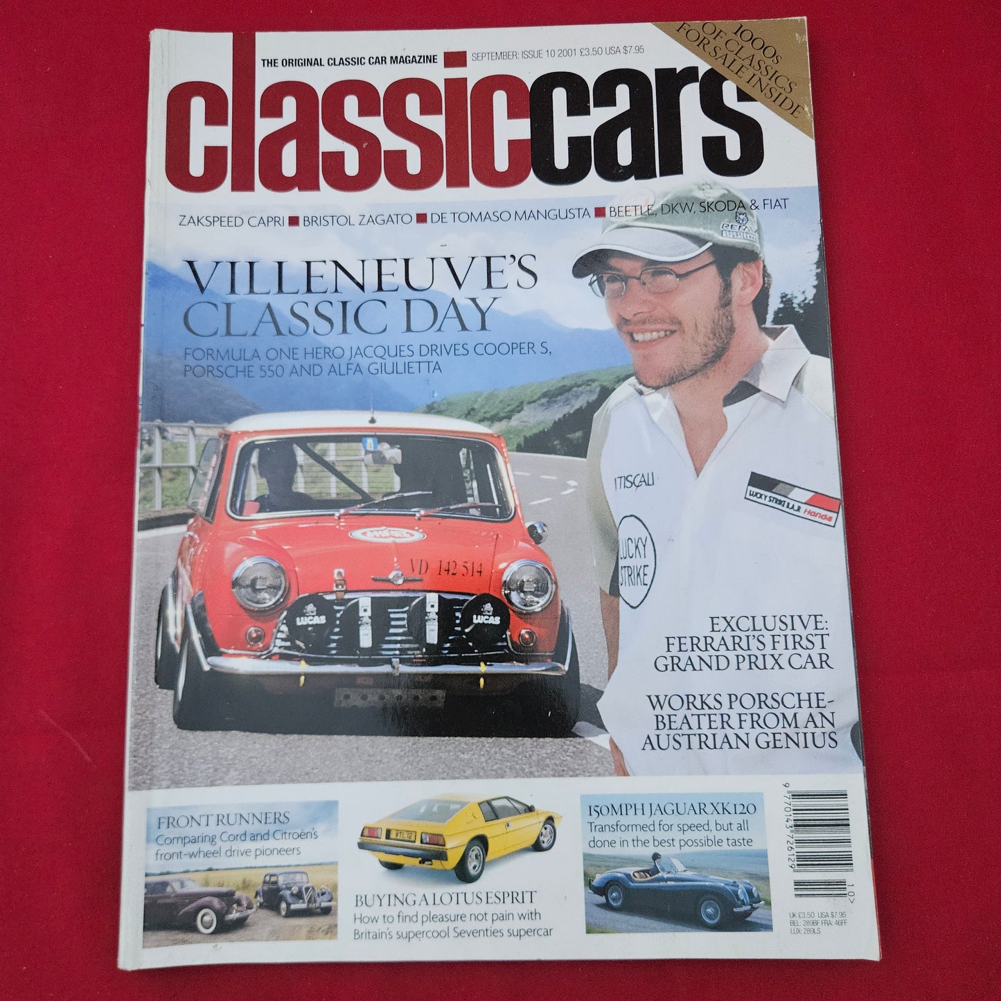 Classic Cars Magazine September 2001 (1285) Jacques Villeneuve Lotus Esprit