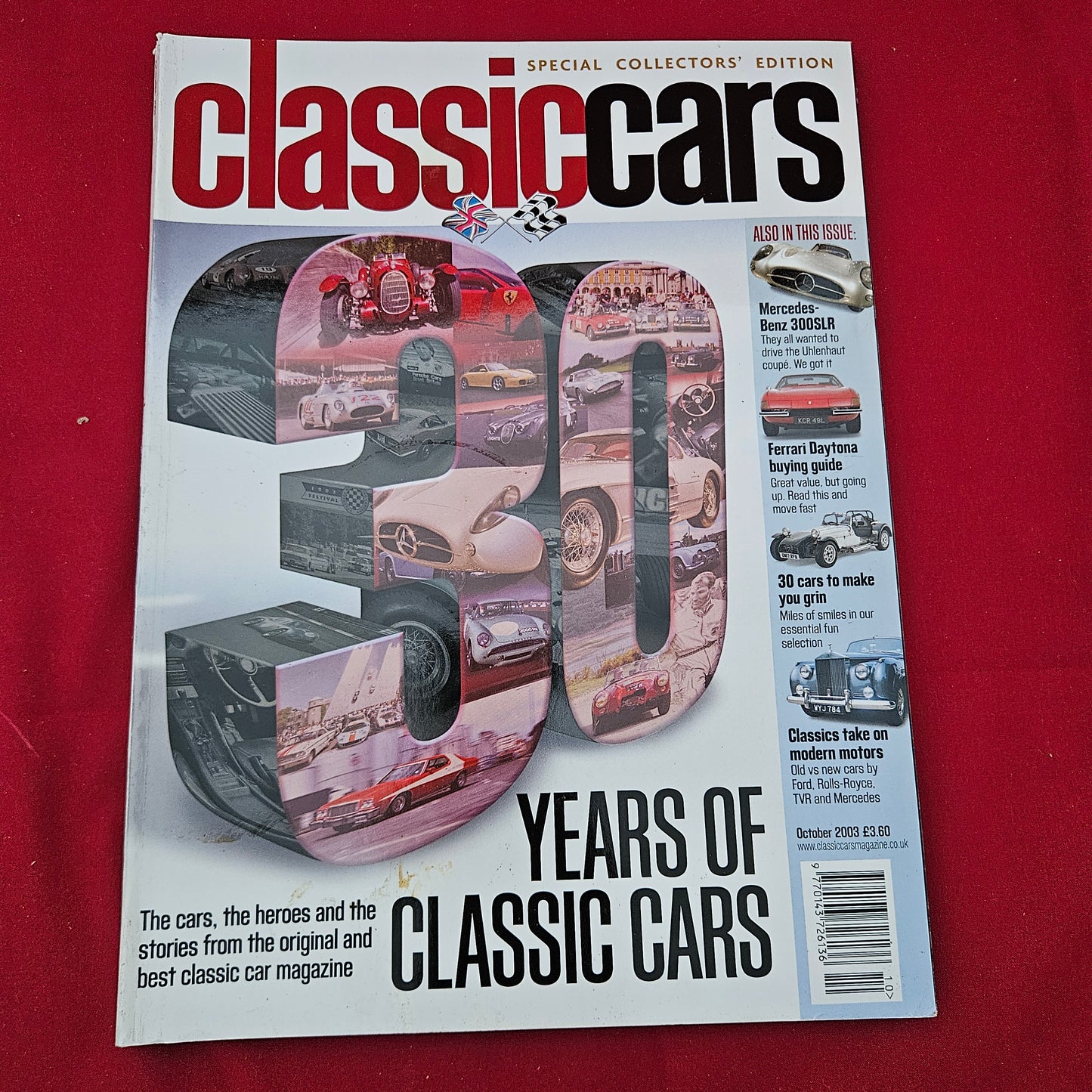 Classic Cars Magazine October 2003 (1285) 30 Years Mercedes 300SLR Daytona