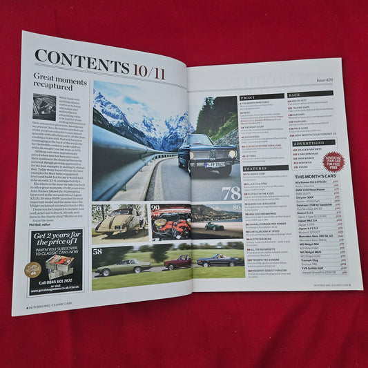 Classic Cars Magazine October 2011 (1285) Mercedes SL Jaguar XJ-S Triumph Stag