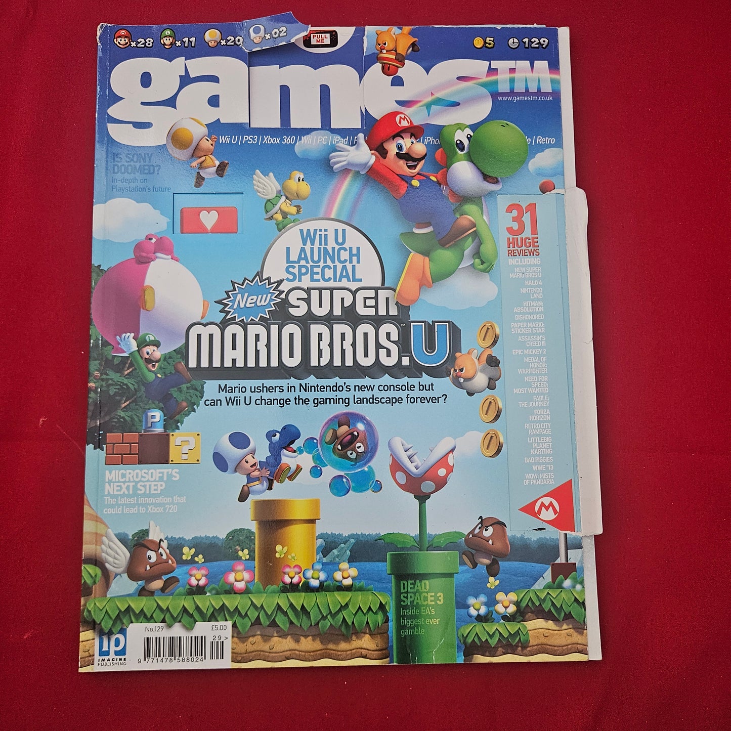 gamesTM Magazine Issue 129 (1289) Wii U Launch Super Mario Bros U Dead Space 3