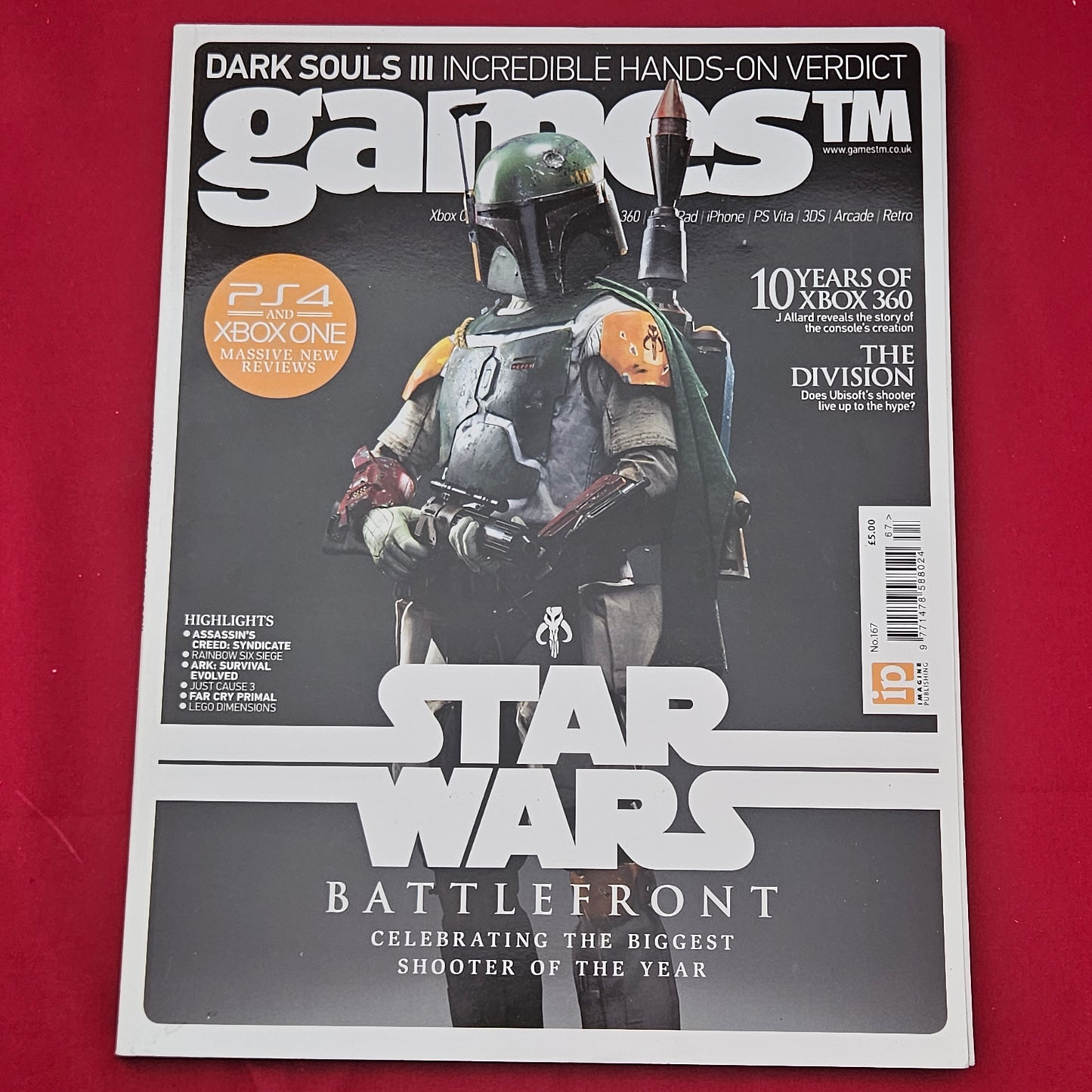 gamesTM Magazine Issue 167 (1289) Star Wars Battlefront Dark Souls 3 Xbox 360