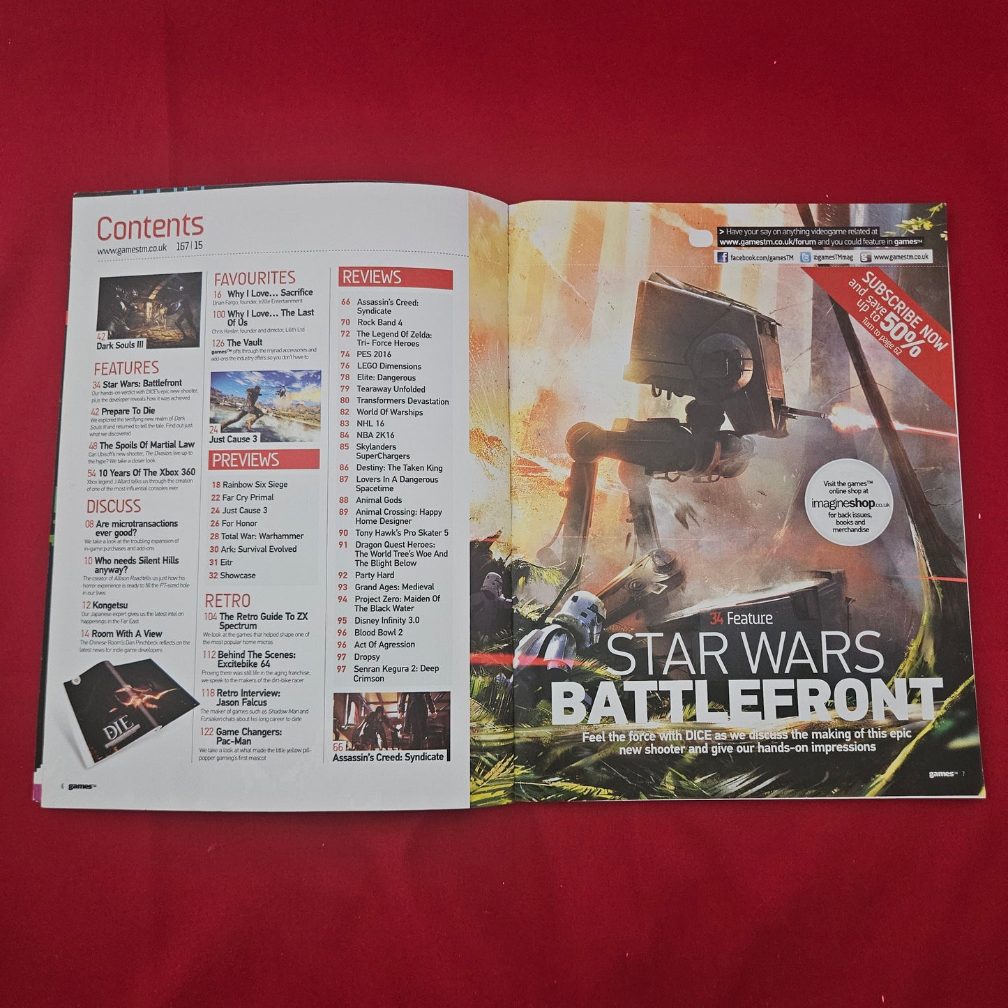 gamesTM Magazine Issue 167 (1289) Star Wars Battlefront Dark Souls 3 Xbox 360