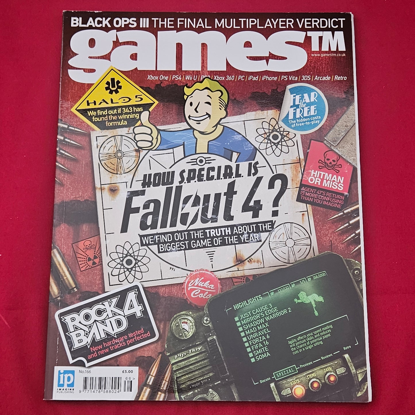 gamesTM Magazine Issue 166 (1289) Fallout 4 Halo 5 Black Ops III Rock Band 4
