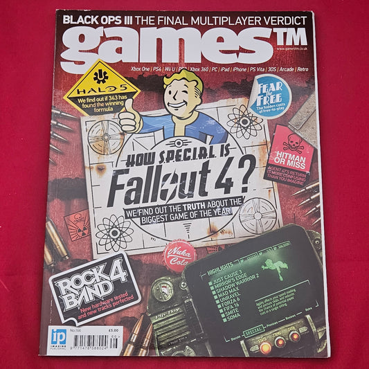 gamesTM Magazine Issue 166 (1289) Fallout 4 Halo 5 Black Ops III Rock Band 4