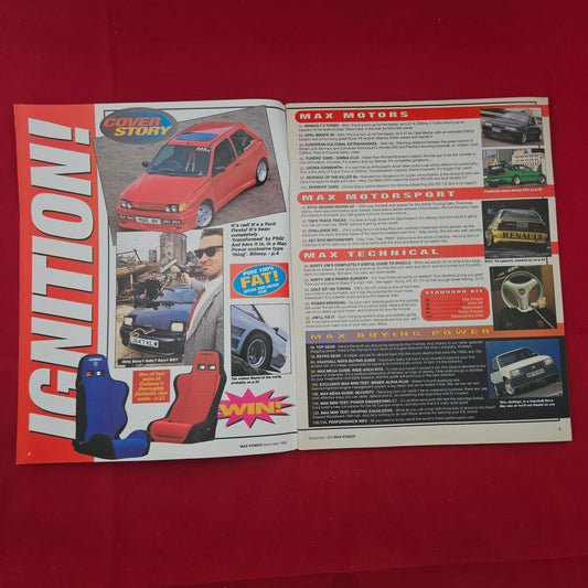 Max Power Magazine December 1993 (1293) PSG Fiesta Turbo RS200 Metro 6R4