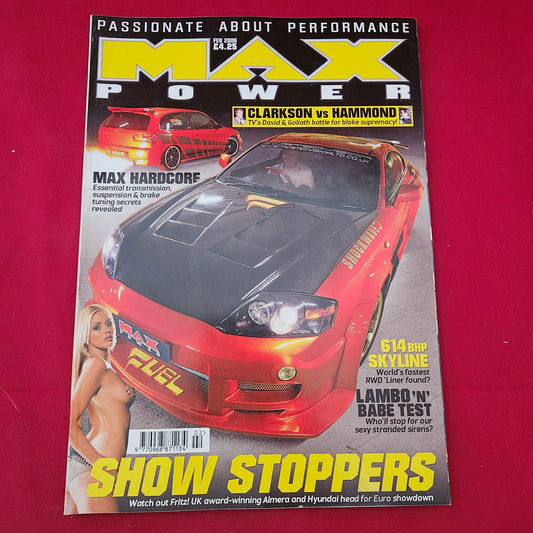 Max Power Magazine  February 2006  (1293) 614bhp Skyline Charlee Lambo n Babe Test