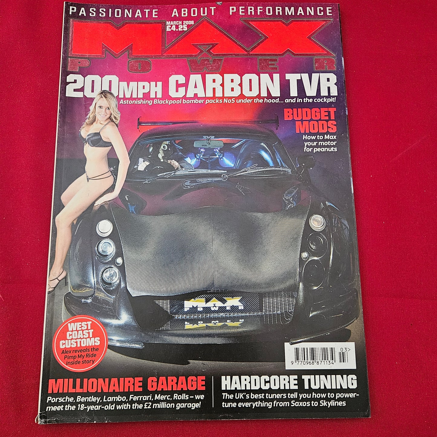 Max Power Magazine March 2006 (1293) 200mph Carbon TVR Jodi Oram West Coast Customs