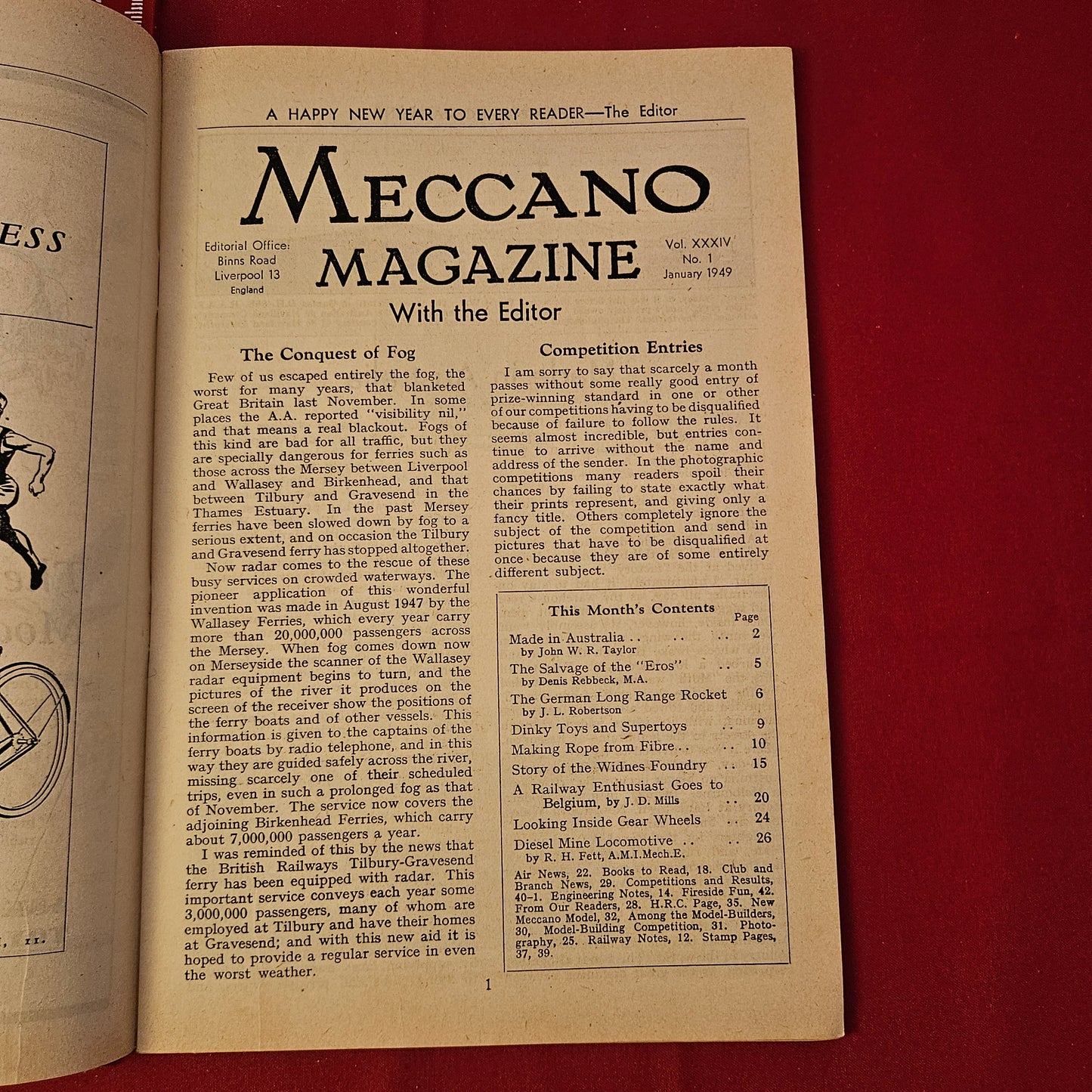 Vintage MECCANO Magazine January 1949 (004) Vol 34 No 1 Hornby Dublo Dinky Toys