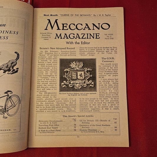 Vintage MECCANO Magazine March 1948 (004) Vol 33 No 3 Hornby Dublo Post Office