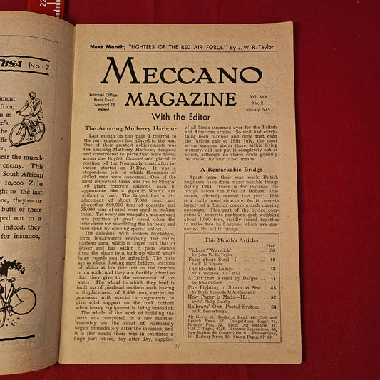 Vintage MECCANO Magazine February 1945 (004) Vol 30 No 2 Vickers Warwick WWII