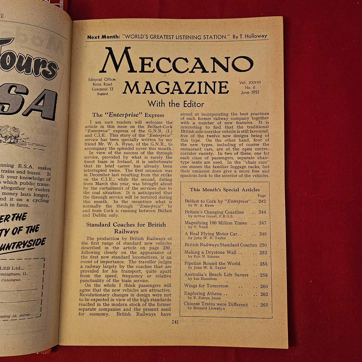 Vintage MECCANO Magazine June 1951 (004) Vol 36 No 6 Enterprise Train Irish Railway