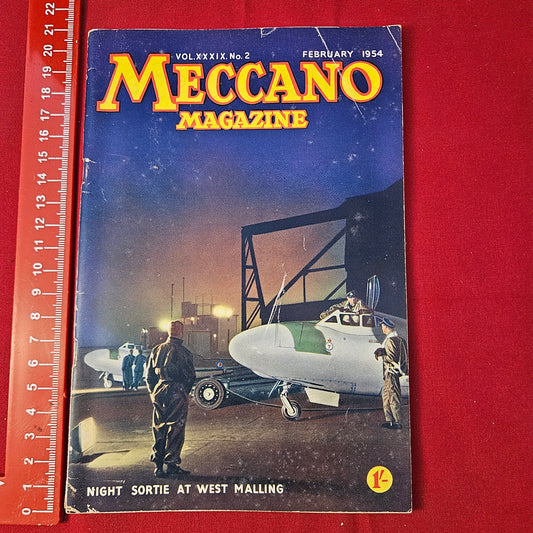 Vintage MECCANO Magazine February 1954 (004) Vol 39 No 2 Night Sortie West Malling