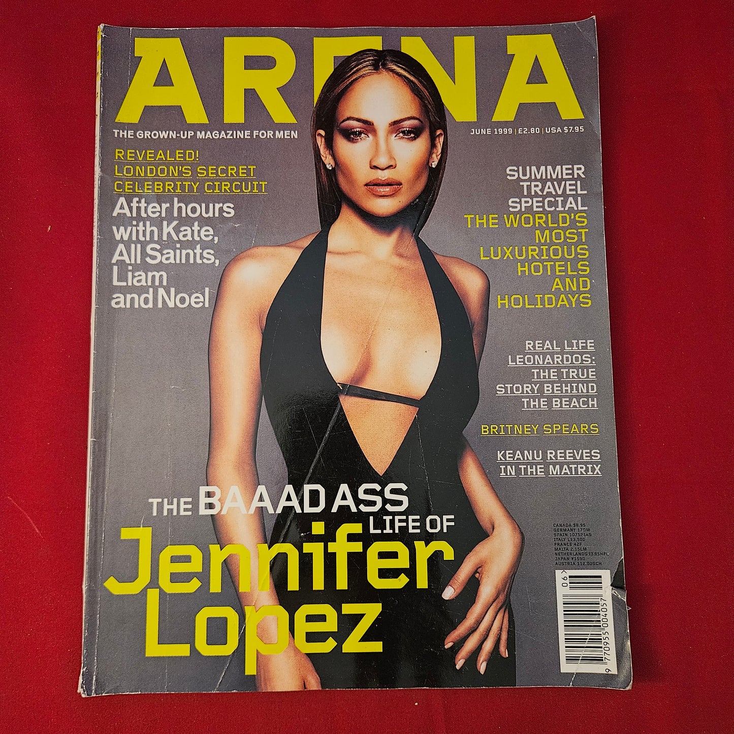 Arena Magazine June 1999 #89 (1296) Jennifer Lopez The Matrix Keanu Reeves