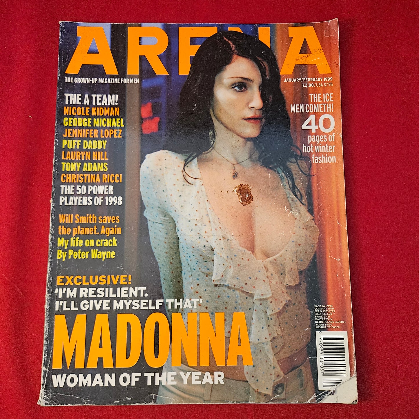 Arena Magazine Jan/Feb 1999 #85 (1296) Madonna Will Smith 50 Power Players