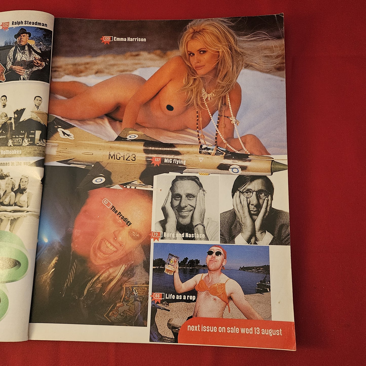 LOADED Magazine Aug 1997 (1298) EMMA HARRISON GIANT POSTER The Prodigy 90s Pin-up