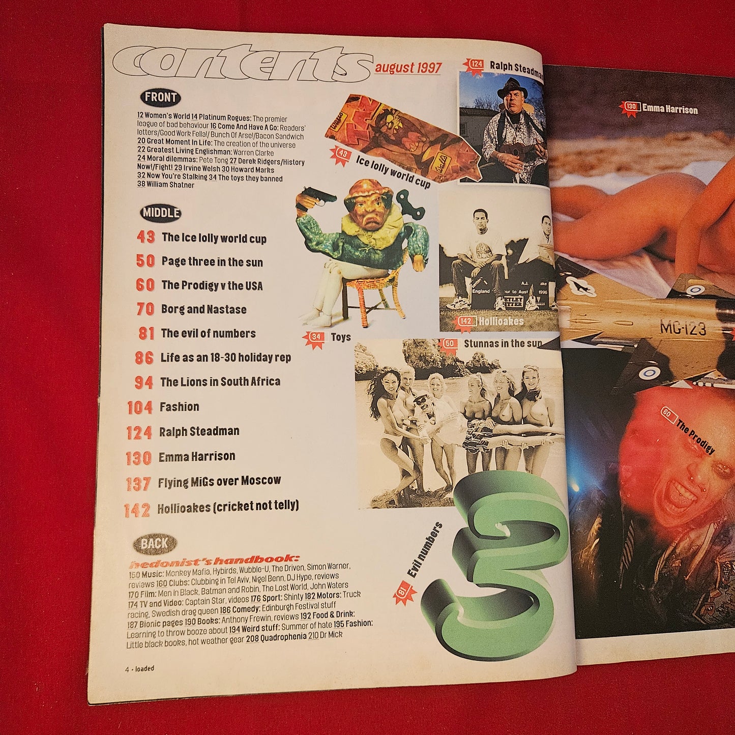 LOADED Magazine Aug 1997 (1298) EMMA HARRISON HUGE POSTER The Prodigy Keith Flint