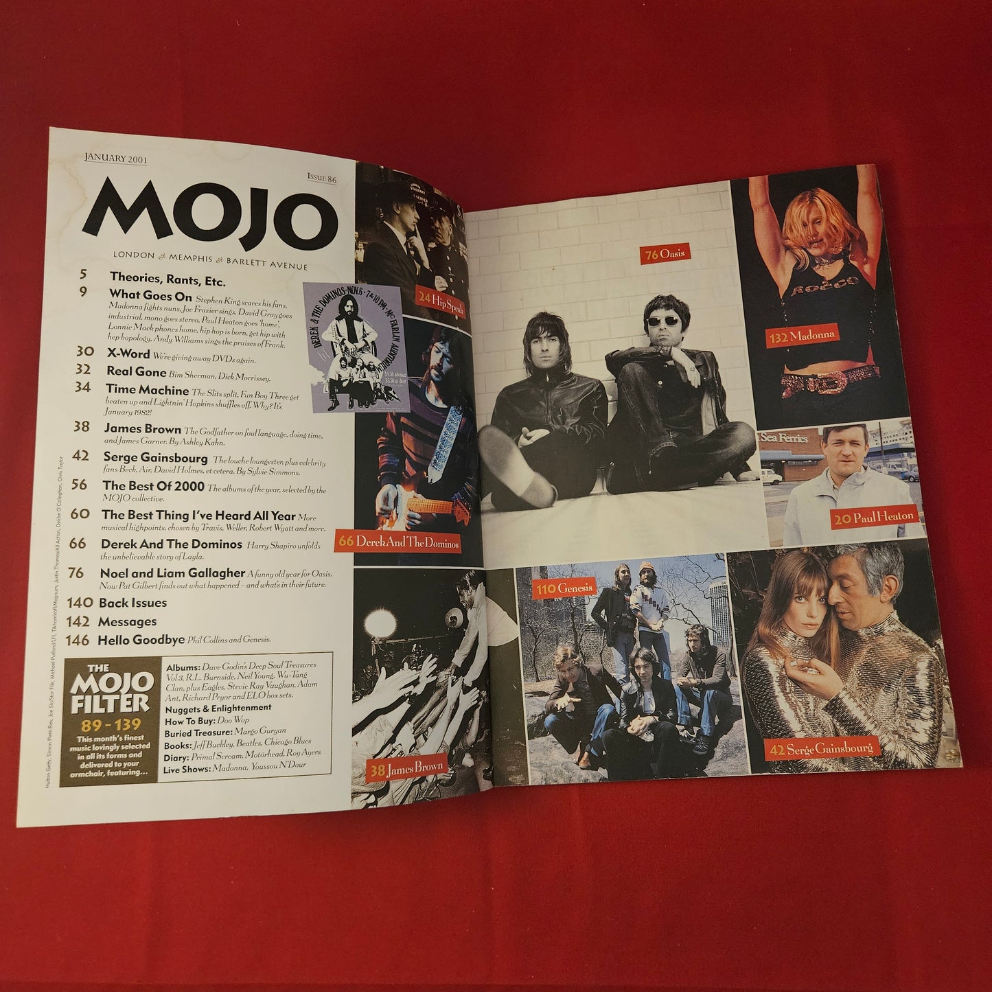 MOJO Magazine January 2001 (1300) OASIS Noel Liam Gallagher Clapton Madonna Britpop