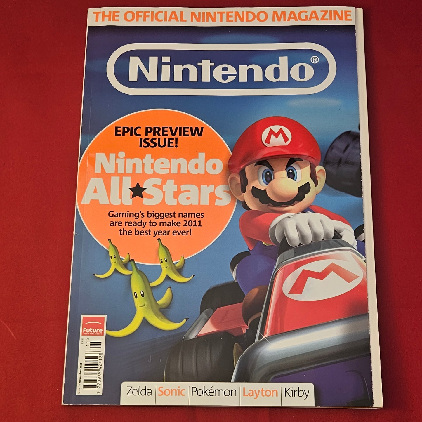 NINTENDO Magazine November 2011 #74 (1301) Mario Kart 7 Zelda Sonic Pokemon