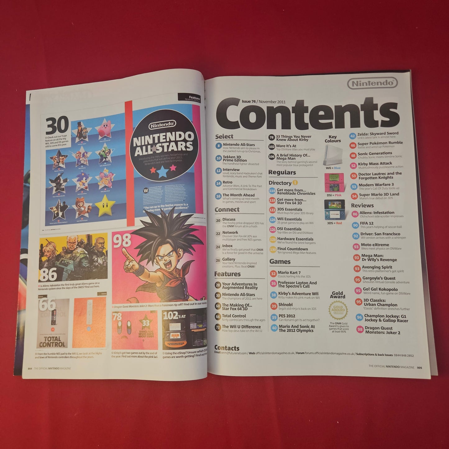 NINTENDO Magazine November 2011 #74 (1301) Mario Kart 7 Zelda Sonic Pokemon