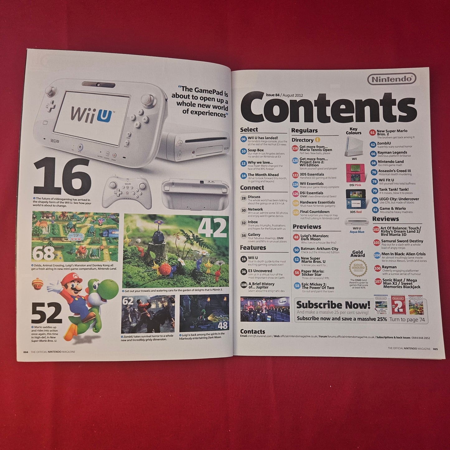 NINTENDO Magazine August 2012 #84 (1301) WII U REVEAL Super Mario Bros U ZombiU E3