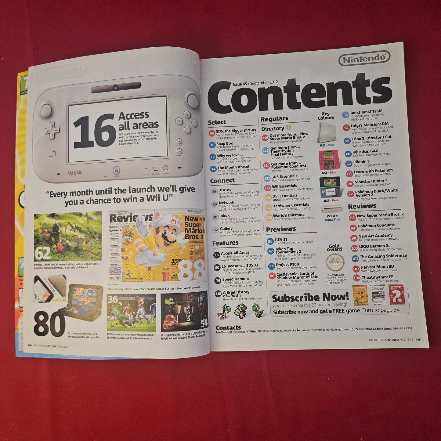 NINTENDO Magazine September 2012 #85 (1301) NEW SUPER MARIO BROS 2 Wii U 3DS XL