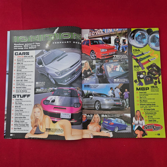 MAX POWER Magazine February 2000 (1304) OLIVIA Max Babes 90s Car Culture